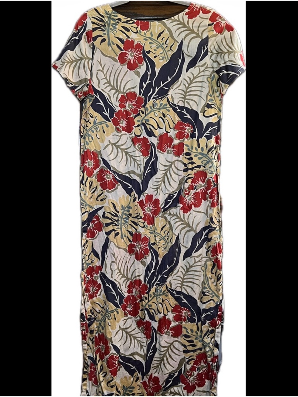 Reyn Spooner vintage mu’umu’u with Red hibiscus